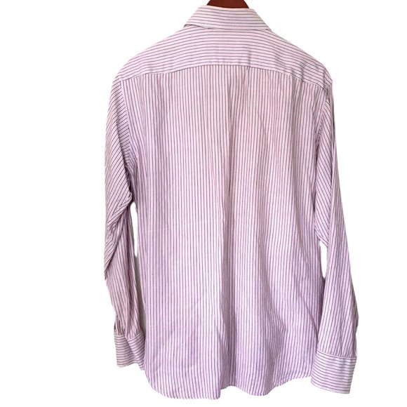 Hugo Boss Pink & Grey Striped Dress Shirt | Hugo Boss Mens Shirt - Picture 2 of 8